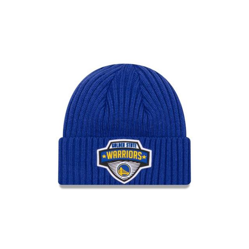 NBA Golden State Warriors Tip Off Edition Cuff Knit (XOF8733) - Blue New Era Beanies